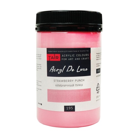 Клубничный пунш, краска "Акрил Де Люкс", банка 250 мл - «Таир»