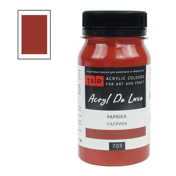 Паприка, краска "Акрил Де Люкс", банка 100 мл - «Таир»