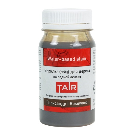 Палисандр, морилка для дерева на водной основе, банка 100 мл - «Таир»