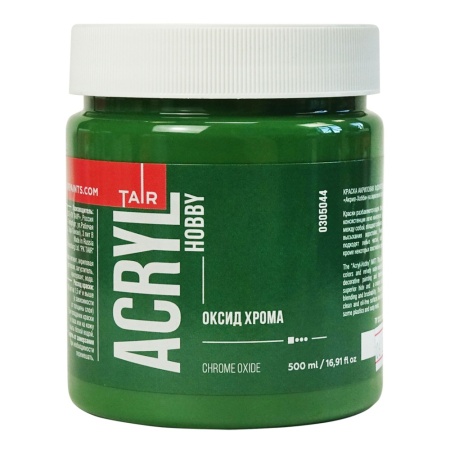 Оксид хрома, краска "Акрил-Хобби", банка 500 мл - «Таир»