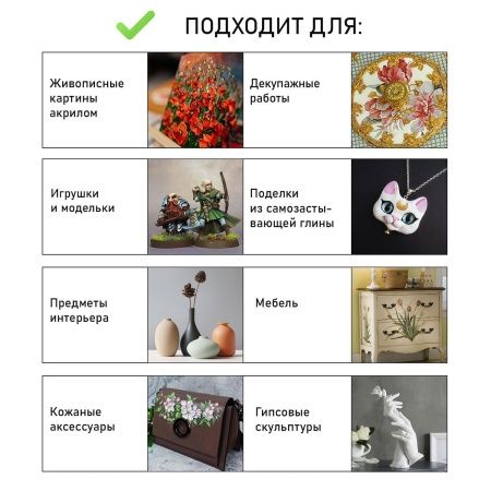 Лак художественный акриловый матовый, банка 250 мл - «Таир»