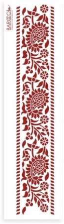 Трафарет "Barocci", Бордюр индийский с огурцами, 8 х 43 см, Б-010 - «Таир»