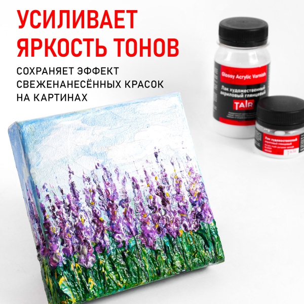 Лак художественный акриловый глянцевый, банка 100 мл - «Таир»