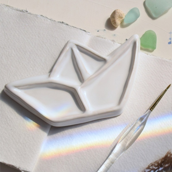 Палитра художественная керамическая, Like palitra, "КОРАБЛИК" 14 х 9 х 1 см - «Таир»