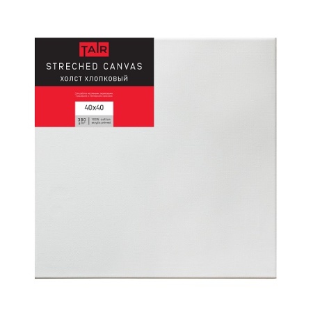 Холст на подрамнике, "TAIR", хлопок, акриловый грунт, 380 г/м2, 40 х 40 см - «Таир»