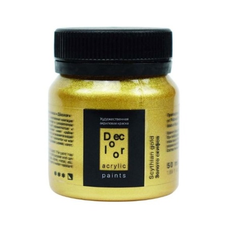 Золото скифов, краска "Деколор", банка 50 мл - «Таир»