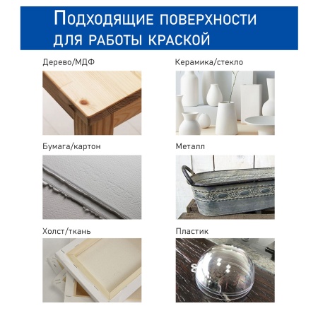 Синий светлый, краска "Акрил-Хобби", банка 500 мл - «Таир»