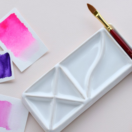 Палитра художественная керамическая, Like palitra, "ГЕОМЕТРИЯ" 7,5 х 16,5 х 1 см - «Таир»