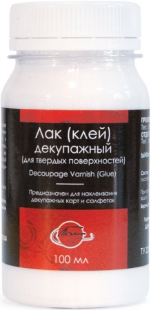 (уценка) Лак (клей) декупажный для твёрдых поверхностей, "TAIR", 100 мл (562) - «Таир»