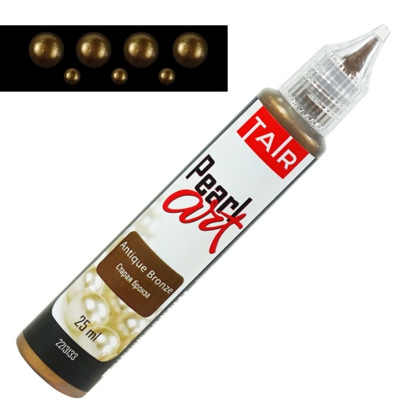 Старая Бронза, краска для создания жемчужин "Pearl Art", туба 25 мл - «Таир»
