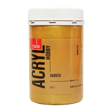 Золото, краска "Акрил-Хобби", 250 мл - «Таир»