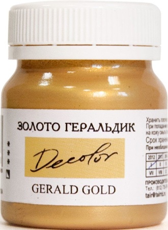 (уценка) Краска акриловая художественная Деколор, "TAIR", 50 мл, Золото Геральдик - «Таир»