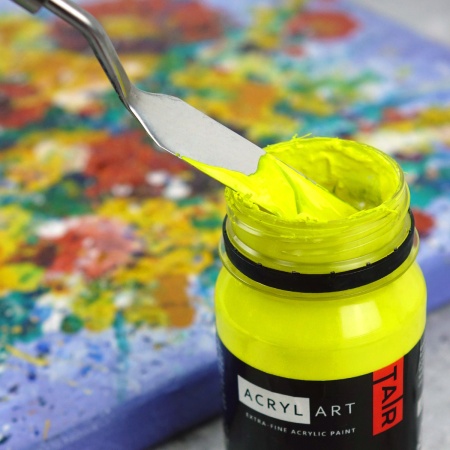 Художественные акриловые краски Лимонный, краска "Акрил-Арт", банка 20 мл на оптовом сайте бренда ТАИР