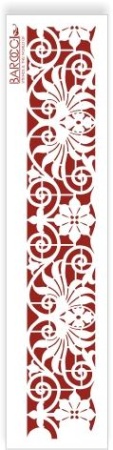 Трафарет "Barocci", Бордюр цветочный кружевной, 10 х 50 см, Б-001 - «Таир»