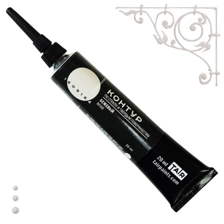 Бежевый, контур по стеклу, туба 20 мл - «Таир»