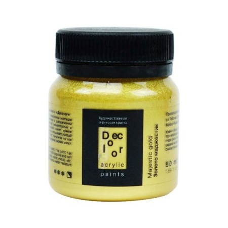 Золото маджестик, краска "Деколор", банка 50 мл - «Таир»