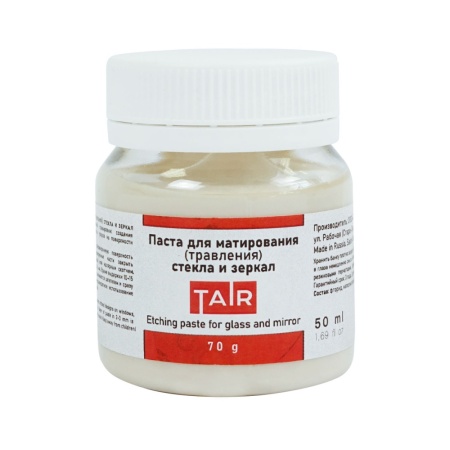Паста для матирования (травления) стекла и зеркал, банка 50 мл - «Таир»