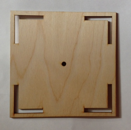 Циферблат квадрат с прорезными углами - 25 см - «Таир»