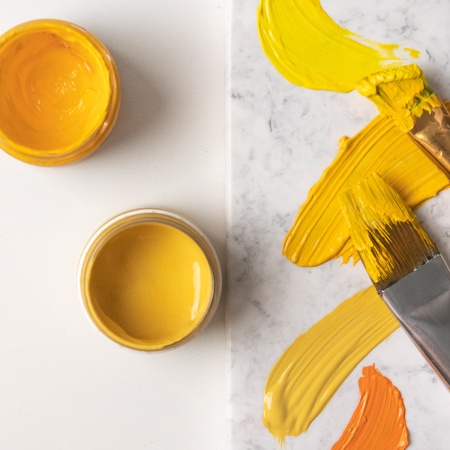 Художественные акриловые краски Жёлтый средний, краска "Акрил-Арт", банка 20 мл на оптовом сайте бренда ТАИР