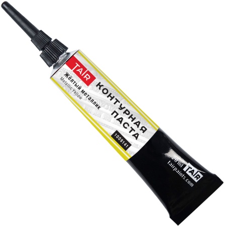 Жёлтый металлик, контурная паста, туба 20 мл - «Таир»