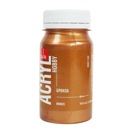 Бронза, краска "Акрил-Хобби", банка 100 мл - «Таир»