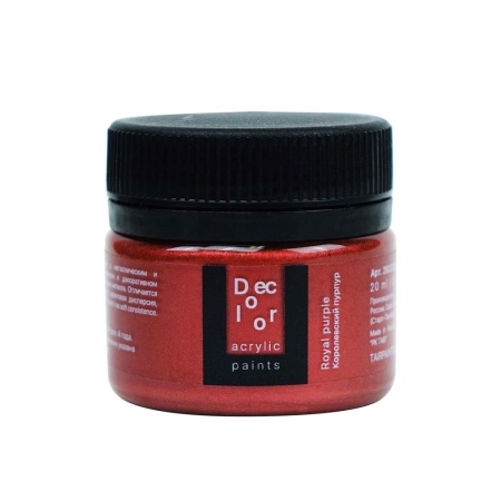 Королевский пурпур, краска "Деколор", банка 20 мл - «Таир»