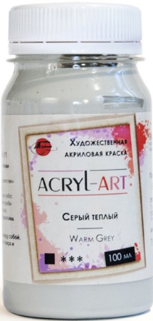 (уценка) Краска акриловая художественная Акрил-Арт, "TAIR", 100 мл, Серая тёплая (51) - «Таир»