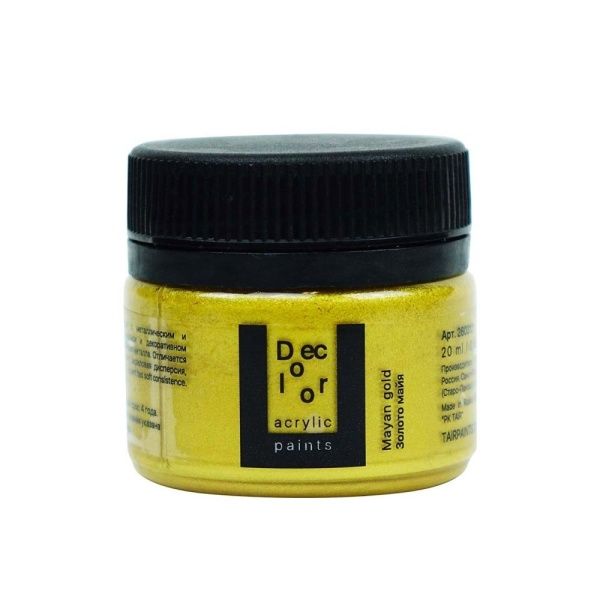 Золото майя, краска "Деколор", банка 20 мл - «Таир»