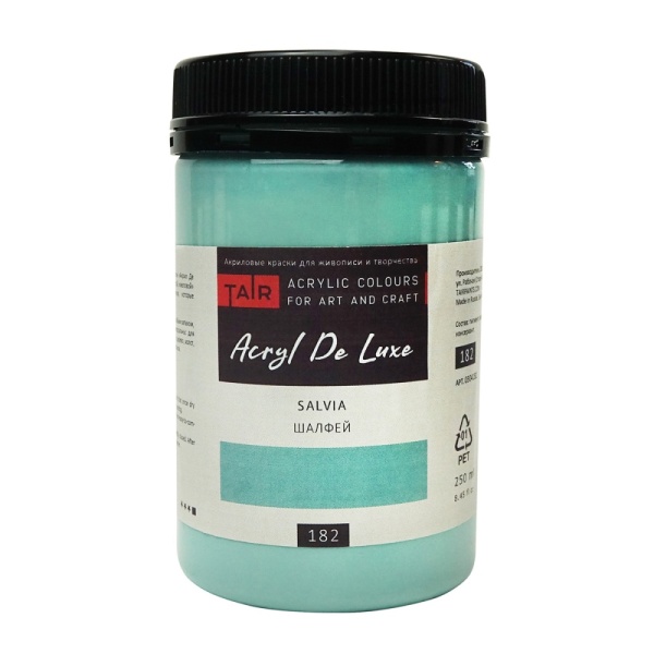 Шалфей, краска "Акрил Де Люкс", банка 250 мл - «Таир»
