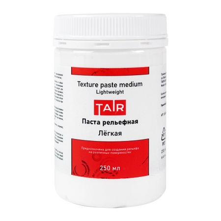 Паста акриловая рельефная Лёгкая, банка 250 мл - «Таир»