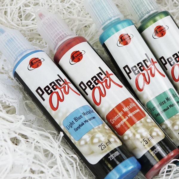 Пурпурный Металлик, краска для создания жемчужин "Pearl Art", туба 25 мл - «Таир»