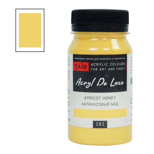 Абрикосовый мёд, краска "Акрил Де Люкс", банка 100 мл - «Таир»