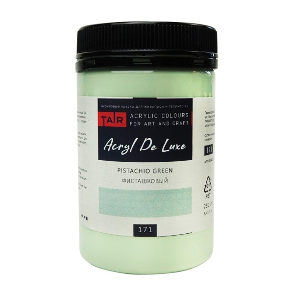 Фисташковый, краска "Акрил Де Люкс", банка 250 мл - «Таир»