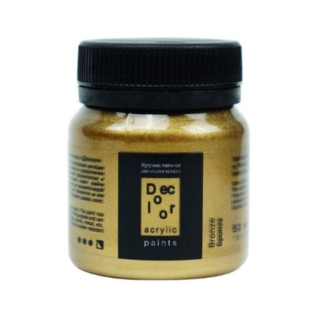 Бронза, краска "Деколор", банка 50 мл - «Таир»