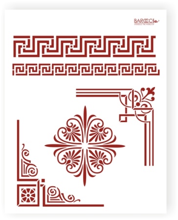 Трафарет "Barocci", Греческие мотивы, 20 х 25 см, Л-038 - «Таир»