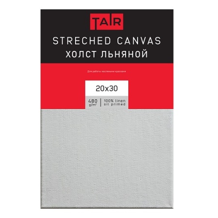 Холст на подрамнике, "TAIR", лён, масляный грунт, 480 г/м2, 20 х 30 см - «Таир»