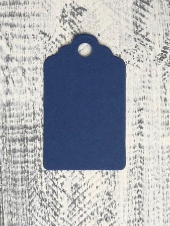 Бирка крафт - картон синий,  5 х 3 см - «Таир»