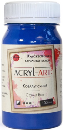 (уценка) Краска акриловая художественная Акрил-Арт, "TAIR", 100 мл, Кобальт синий (32) - «Таир»