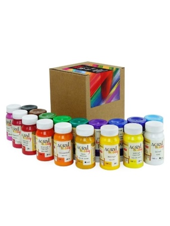 Набор акриловых красок Акрил-Хобби, "TAIR", 100 мл, 18 цветов - «Таир»