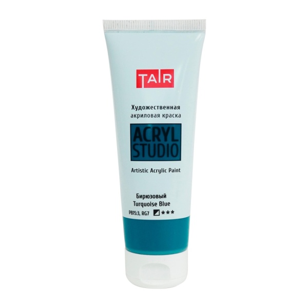 Бирюзовый, краска "Акрил-Студио", туба 75 мл — «Таир»