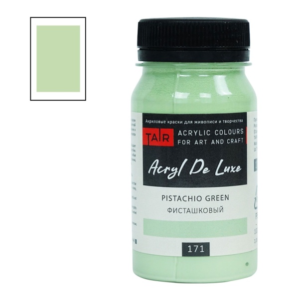 Фисташковый, краска "Акрил Де Люкс", банка 100 мл - «Таир»