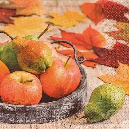 Салфетка для декупажа Paper Design, 33х33 Осенние фрукты - «Таир»