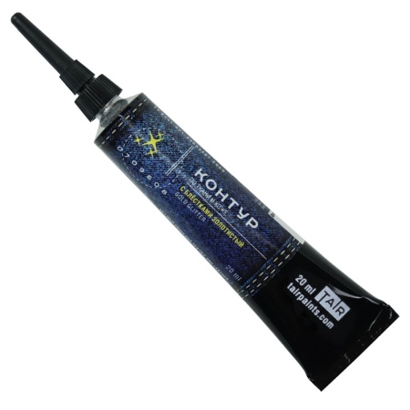 Золотистый с блёстками, контур по ткани и коже, туба 20 мл - «Таир»