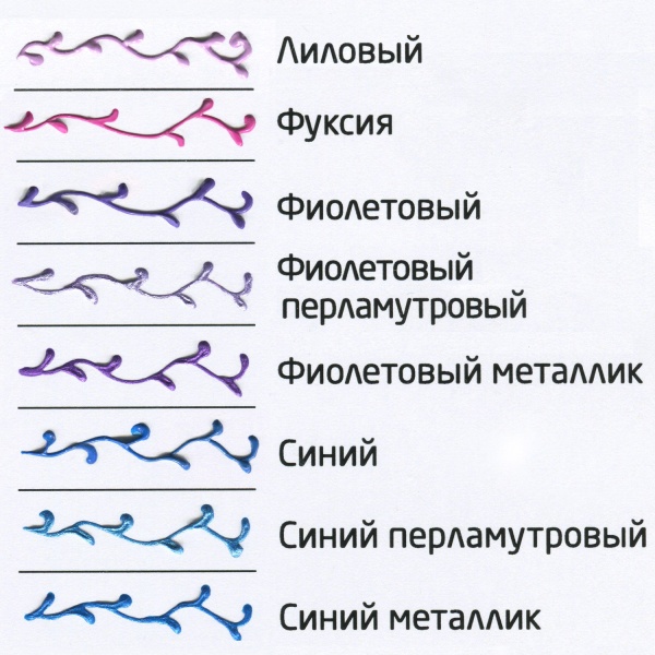 Синий перламутровый, контур по стеклу, туба 20 мл - «Таир»