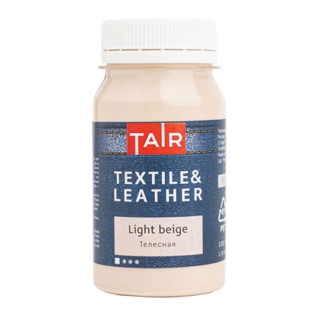 Телесная, краска акриловая по ткани и коже, банка 100 мл - «Таир»