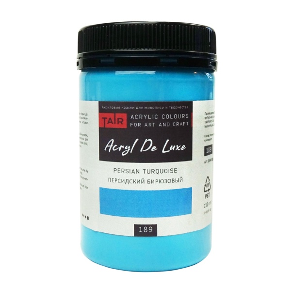 Персидский бирюзовый, краска "Акрил Де Люкс", банка 250 мл - «Таир»