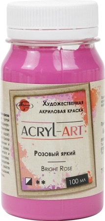 (уценка) Краска акриловая художественная Акрил-Арт, "Таир", 100 мл, Розовый яркий (46) - «Таир»
