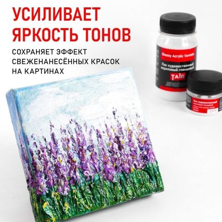 Лак художественный акриловый глянцевый, банка 250 мл - «Таир»